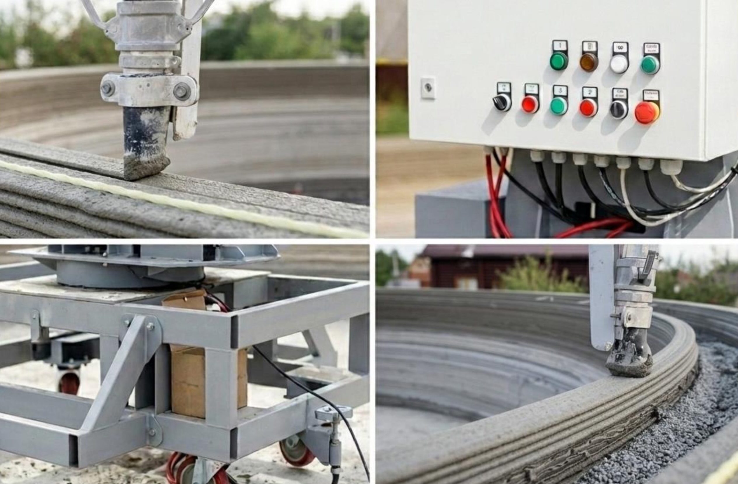 radial 3d printer builds a spherical house